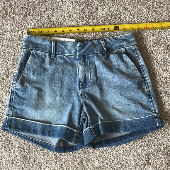 Oat New York Cloud Luxe Denim Classic Cotton High Waist Blue Jean Shorts Sz 27 - Picture 8 of 13